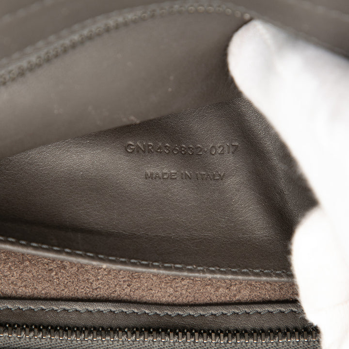 Saint Laurent Small Croc embossé Trimmed Cuir Downtown Cabas Sac cartable