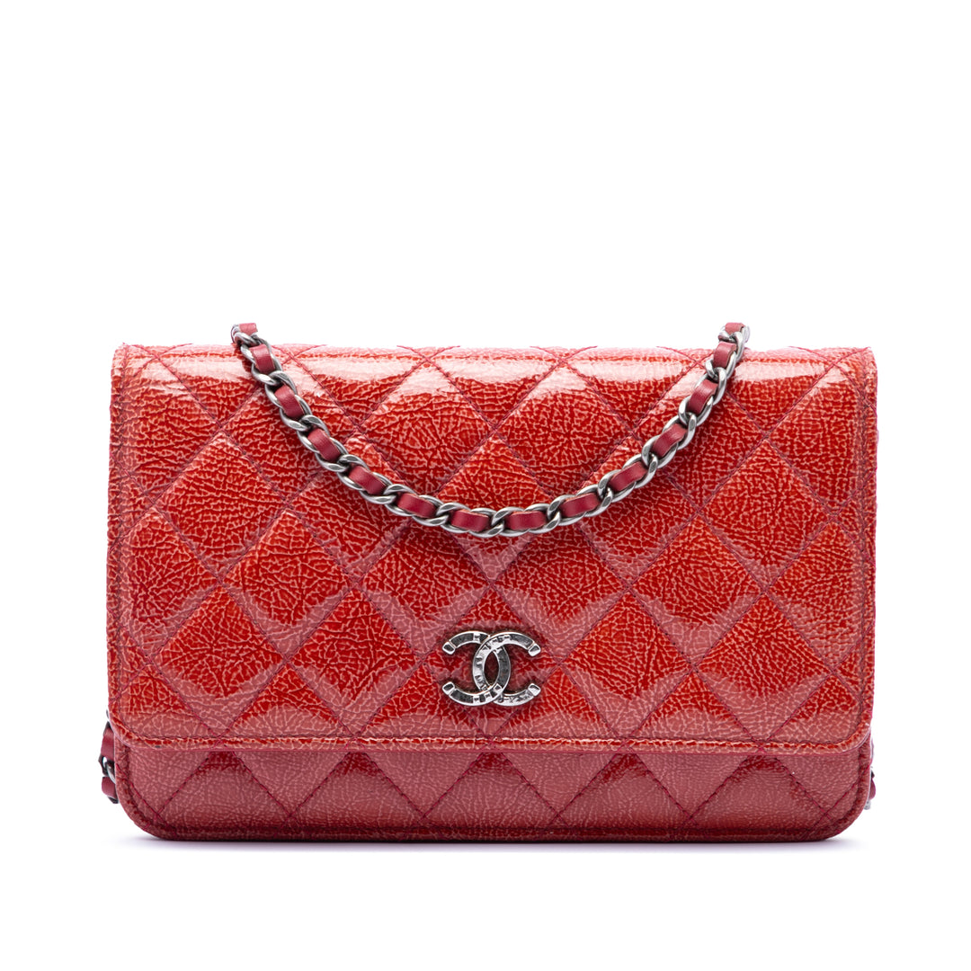 Chanel Paris Dallas CC Matelassé Cuir verni Cuir de chèvre Wallet on Chain