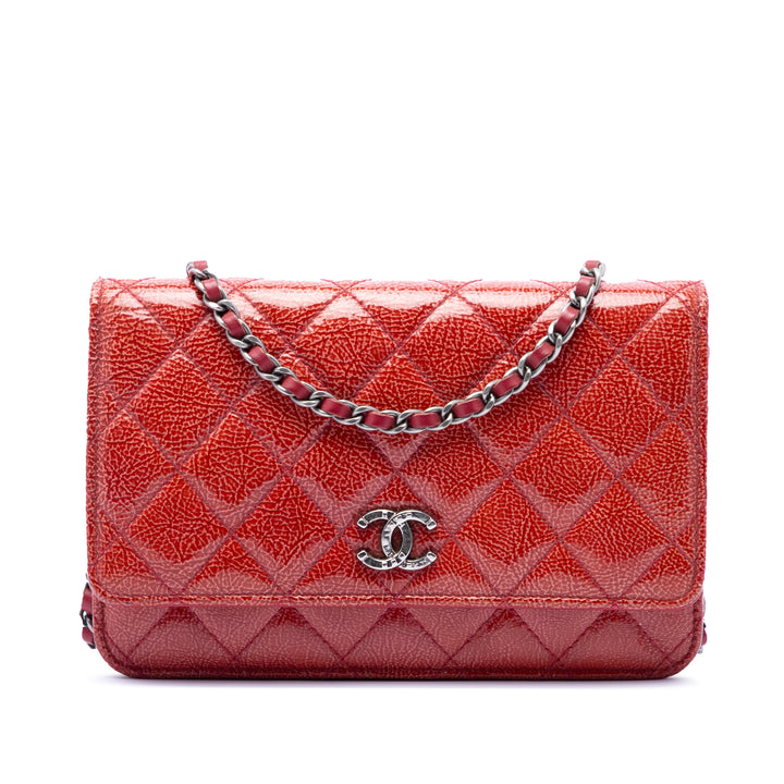 Chanel Paris Dallas CC Matelassé Cuir verni Cuir de chèvre Wallet on Chain