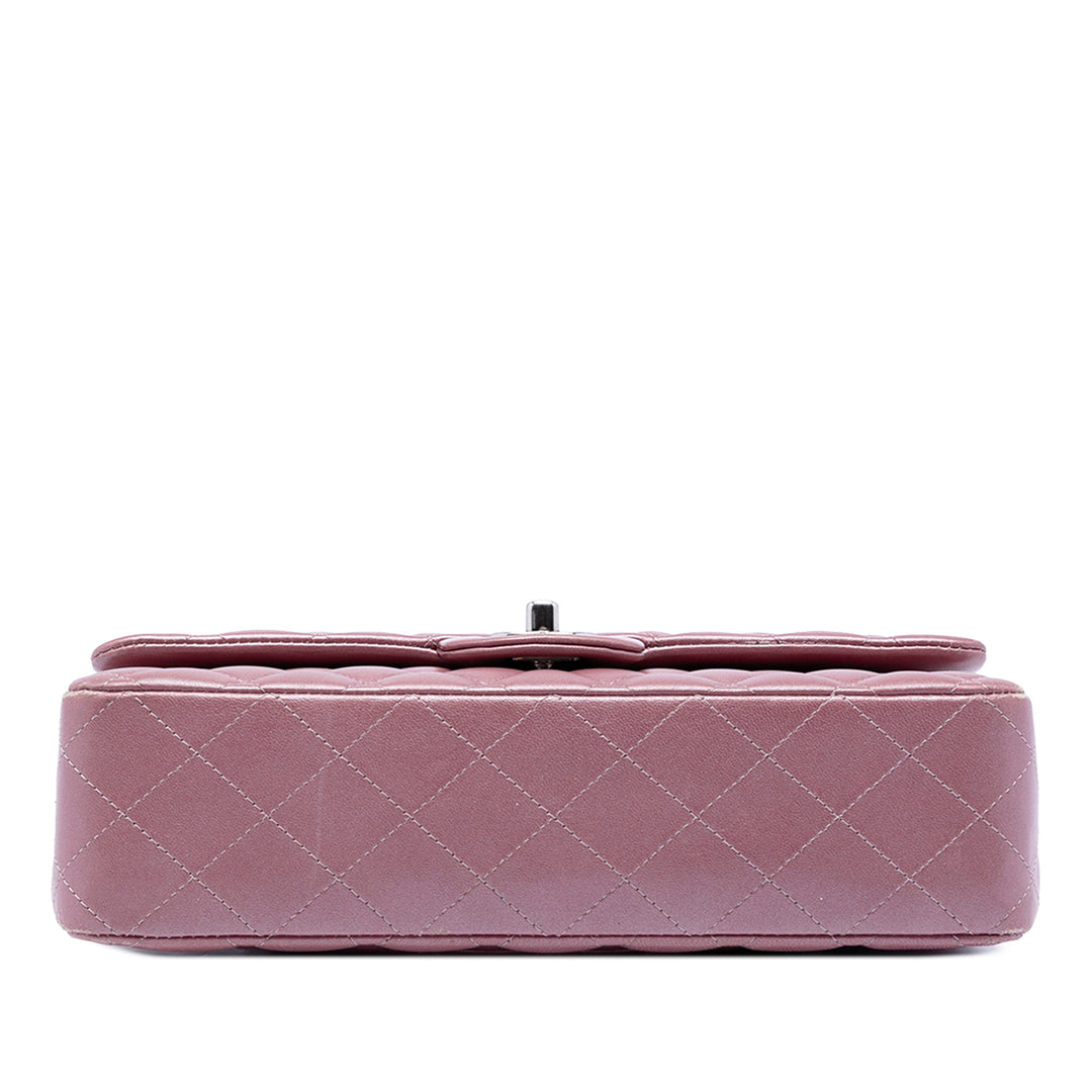 Chanel Medium Metallic Classic Cuir d’agneau Double rabat