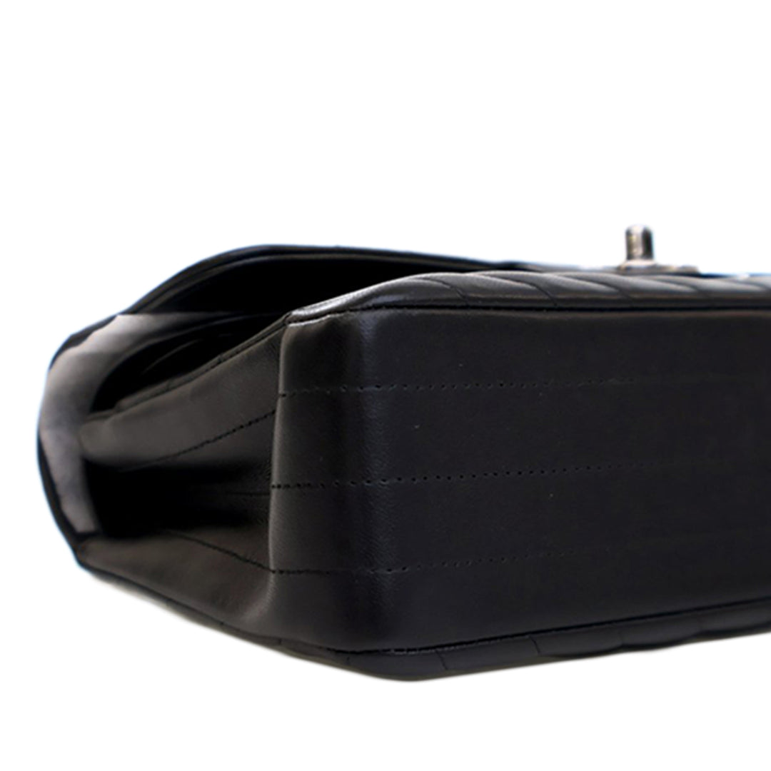 Chanel Small Classic Chevron Cuir d’agneau Double rabat