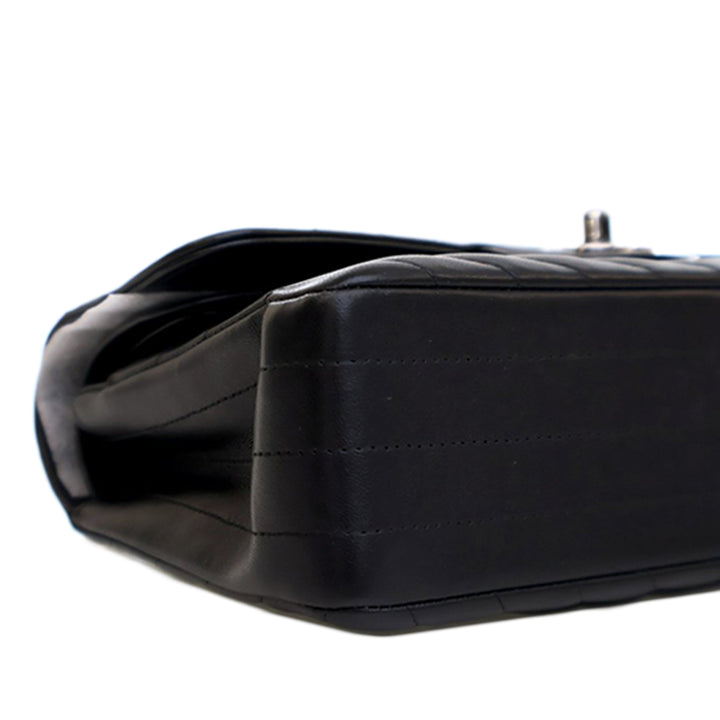 Chanel Small Classic Chevron Cuir d’agneau Double rabat