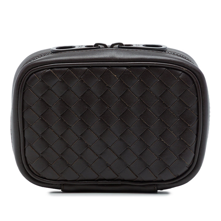 Bottega Veneta Intrecciato Cufflinks Étui Cuir de veau Marron – vue principale – GABY PARIS