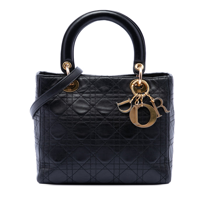 Dior Medium Cuir d’agneau Cannage Lady Dior