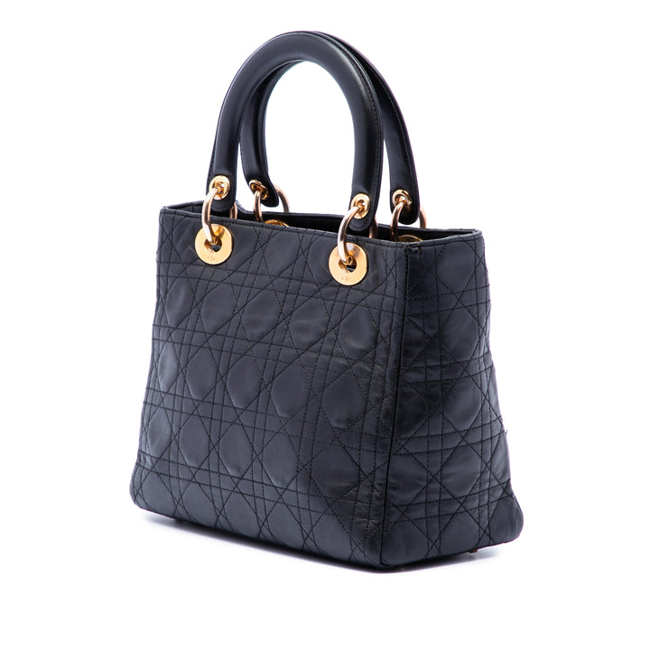 Dior Medium Cuir d’agneau Cannage Lady Dior