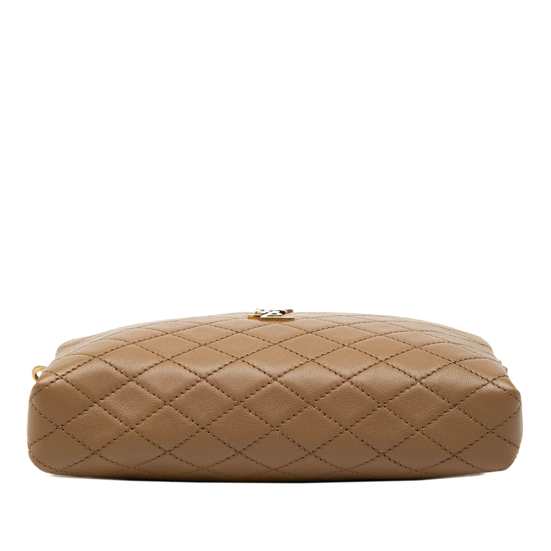 Saint Laurent Mini Matelassé Cuir d’agneau Gaby Zippered Pochette