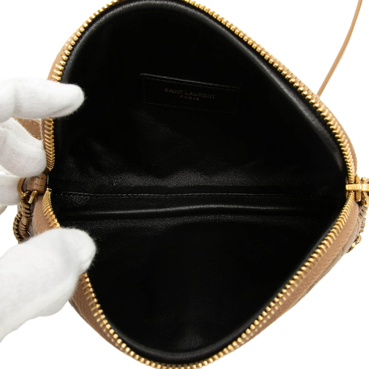 Saint Laurent Mini Matelassé Cuir d’agneau Gaby Zippered Pochette