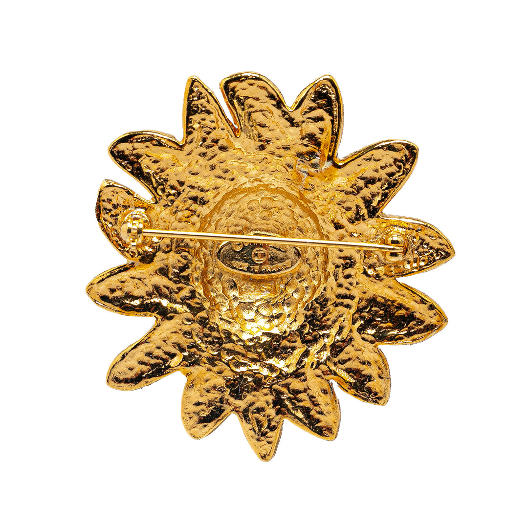 Gold Plated Lion Pin Brooch Gold - Gaby Paris