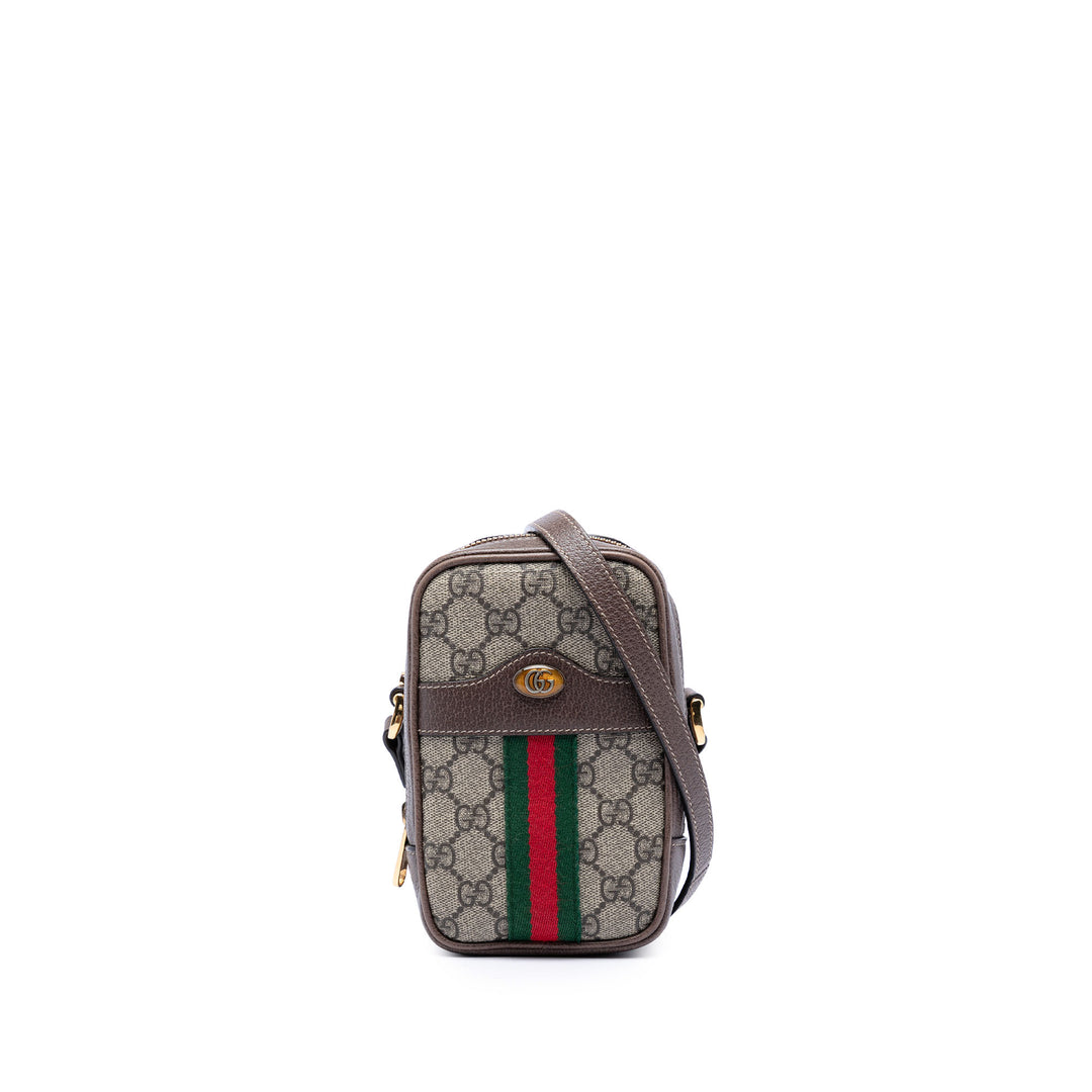 Gucci GG Supreme Web Ophidia Double Zip Sac porté croisé