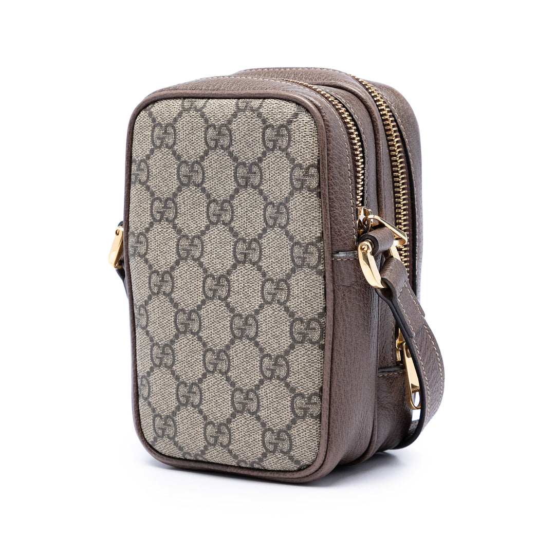 Gucci GG Supreme Web Ophidia Double Zip Sac porté croisé