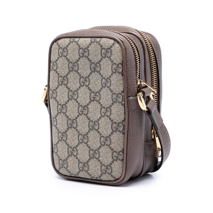 Gucci GG Supreme Web Ophidia Double Zip Sac porté croisé