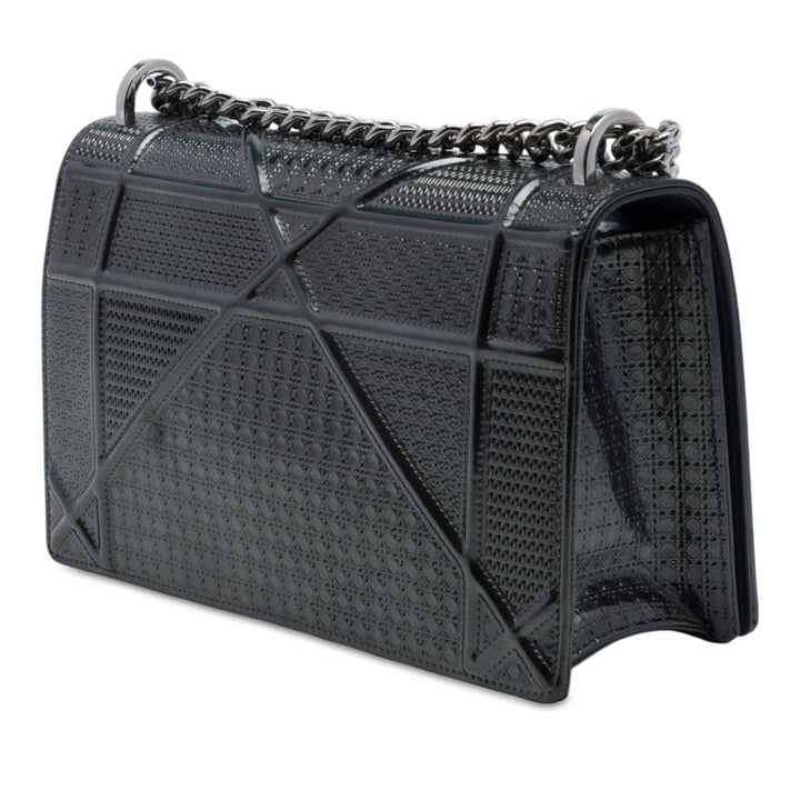 Dior Microcannage Diorama à rabat Moyen Noir – vue 2 – GABY PARIS