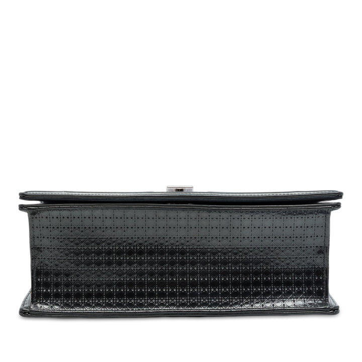 Dior Microcannage Diorama à rabat Moyen Noir – vue 3 – GABY PARIS