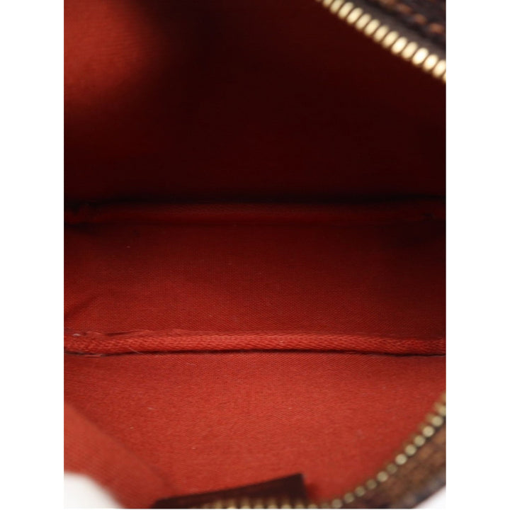 Louis Vuitton Trousse Pochette Damier Ébène Marron – vue 4 – GABY PARIS