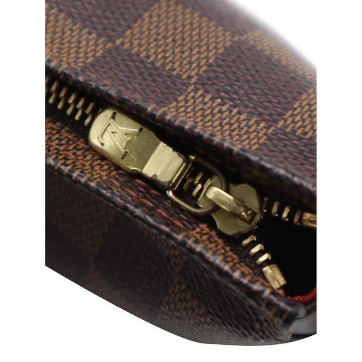 Louis Vuitton Trousse Pochette Damier Ébène Marron – vue 7 – GABY PARIS
