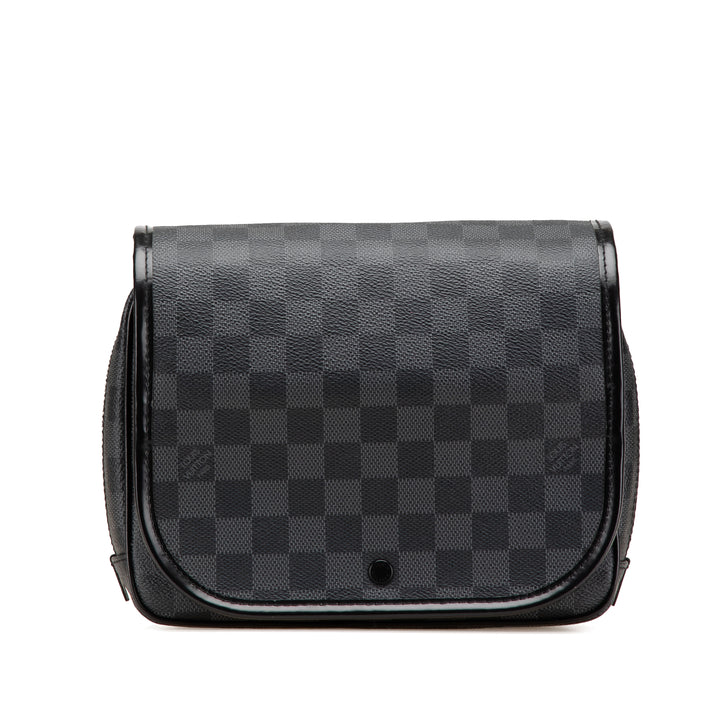 Damier Graphite Hanging Toiletry Kit Pouch Black - Gaby Paris