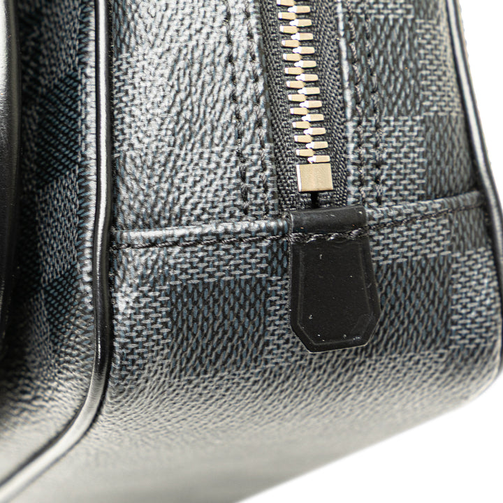 Damier Graphite Hanging Toiletry Kit Pouch Black - Gaby Paris
