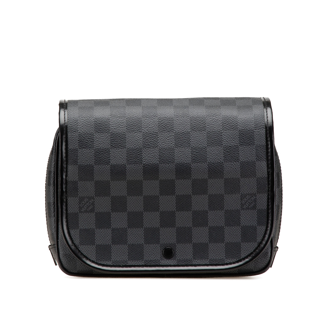Damier Graphite Hanging Toiletry Kit Pouch Black - Gaby Paris