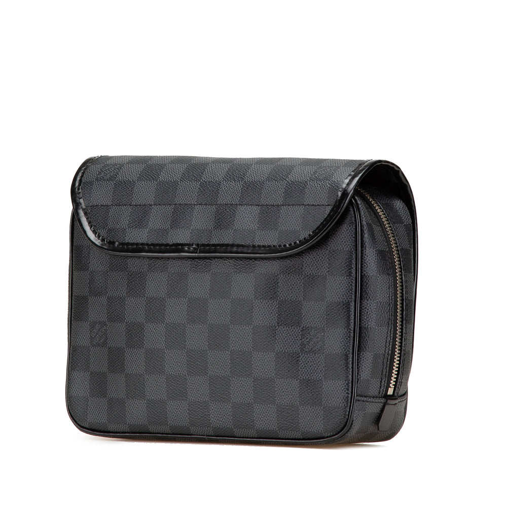 Damier Graphite Hanging Toiletry Kit Pouch Black - Gaby Paris
