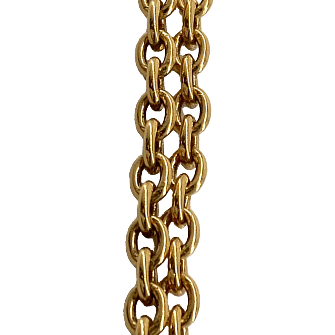 Chanel CC plaqué Medallion Sunburst Pendant Collier Doré – vue 10 – GABY PARIS