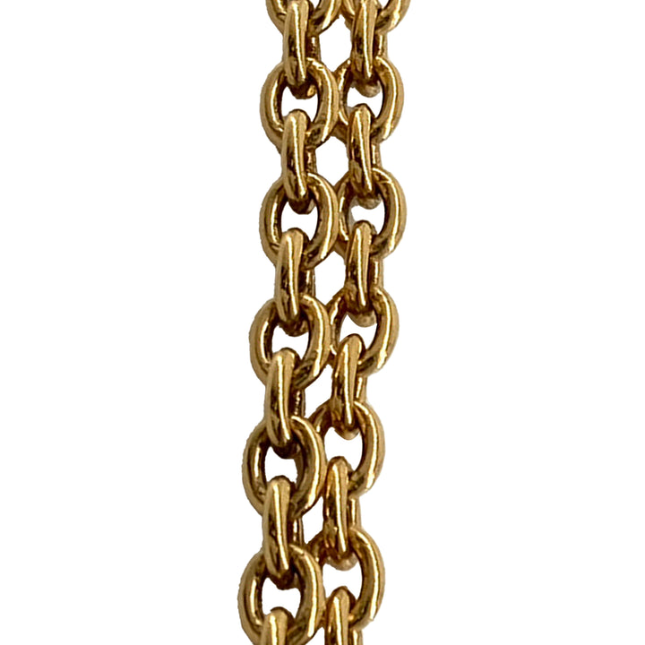 Chanel CC plaqué Medallion Sunburst Pendant Collier Doré – vue 10 – GABY PARIS