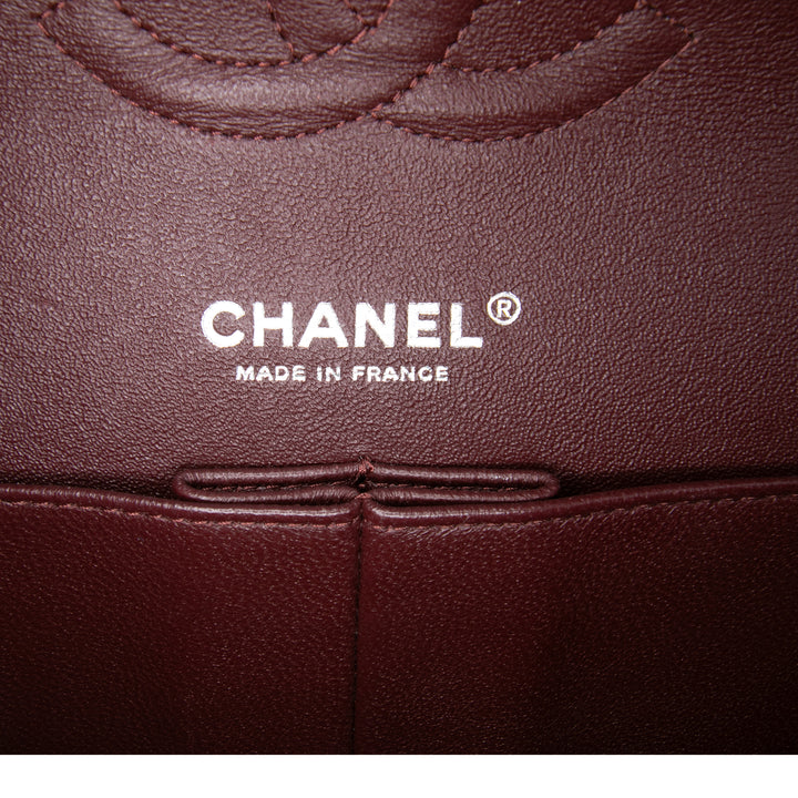 Chanel Medium Classic Tweed Double rabat Blanc