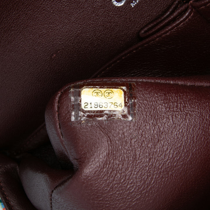 Chanel Medium Classic Tweed Double rabat Blanc
