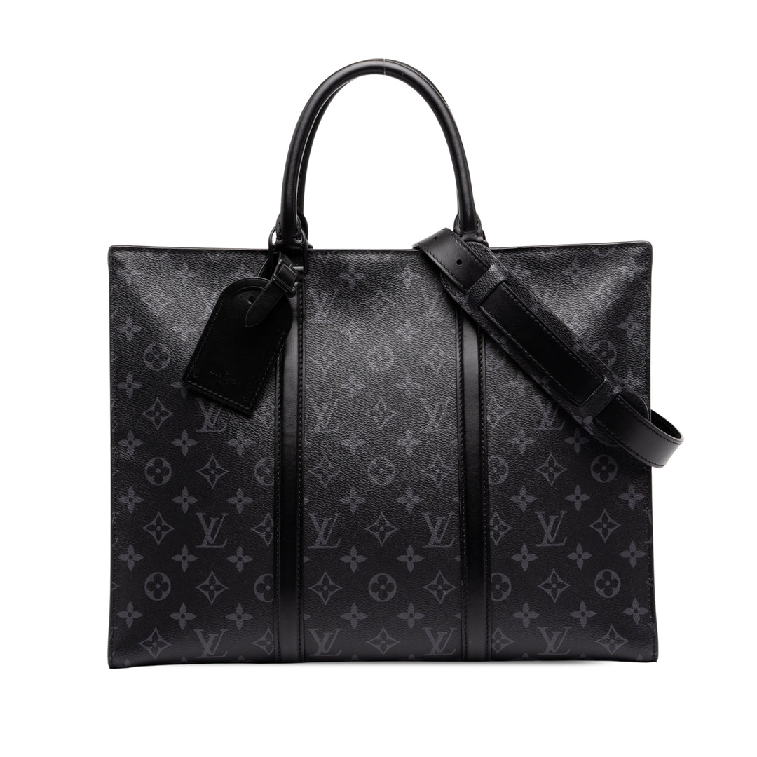 Louis Vuitton Sac Plat Horizontal Zipper Monogram Eclipse Noir