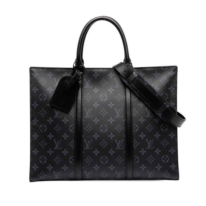 Louis Vuitton Sac Plat Horizontal Zipper Monogram Eclipse Noir