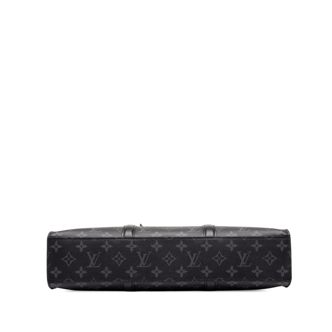 Louis Vuitton Sac Plat Horizontal Zipper Monogram Eclipse Noir