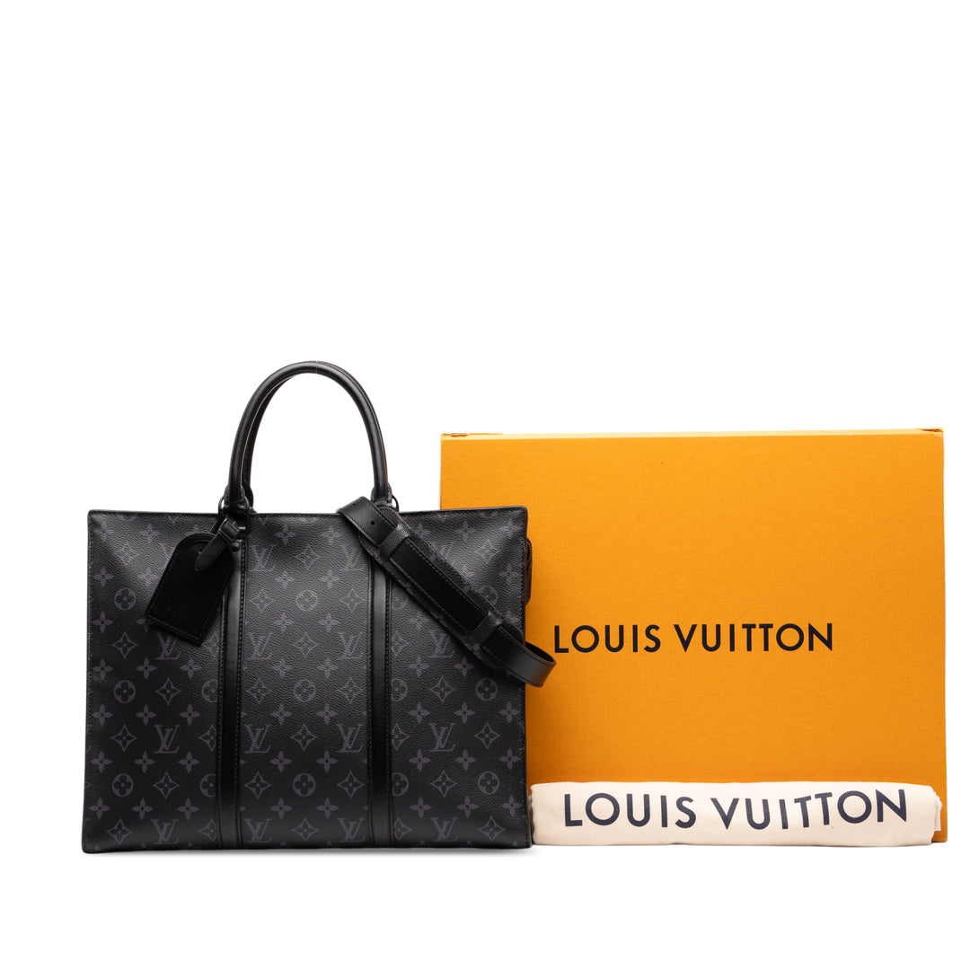 Louis Vuitton Sac Plat Horizontal Zipper Monogram Eclipse Noir