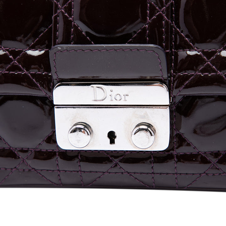 Dior Cannage New Lock Pochette Sac Violet – vue 5 – GABY PARIS