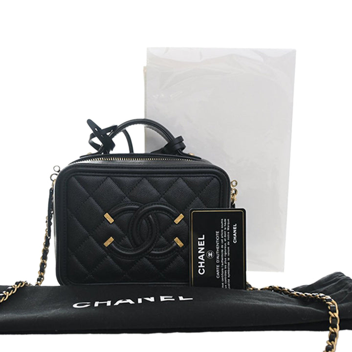 Chanel Small Caviar CC Filigree Vanity