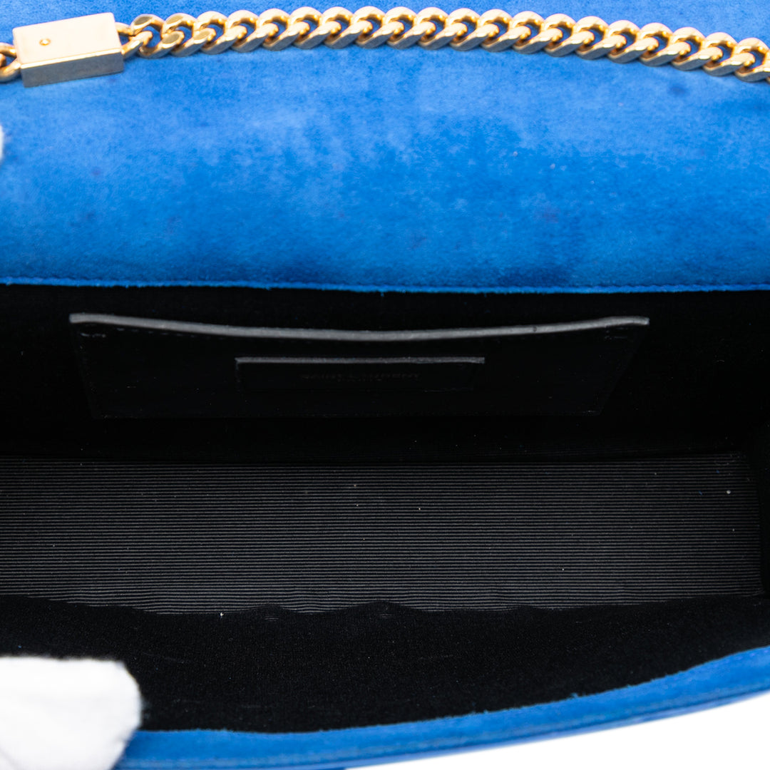 Saint Laurent Medium Daim Monogram Kate Pompon Sac porté croisé