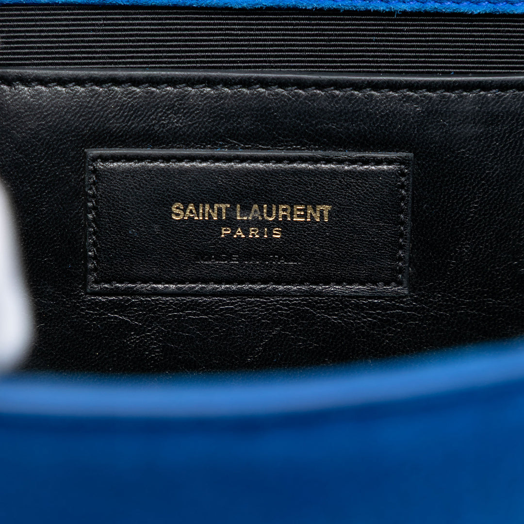 Saint Laurent Medium Daim Monogram Kate Pompon Sac porté croisé