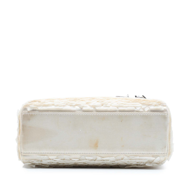Dior Orné Lady Dior Mini Blanc – vue 3 – GABY PARIS