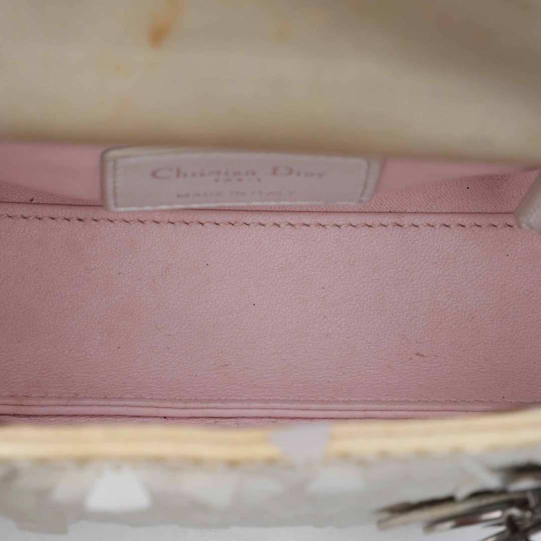 Dior Orné Lady Dior Mini Blanc – vue 4 – GABY PARIS