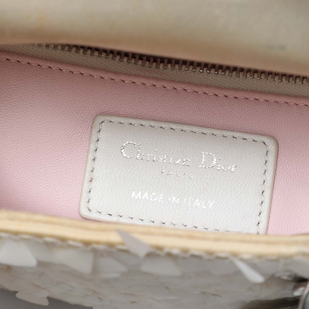 Dior Orné Lady Dior Mini Blanc – vue 5 – GABY PARIS