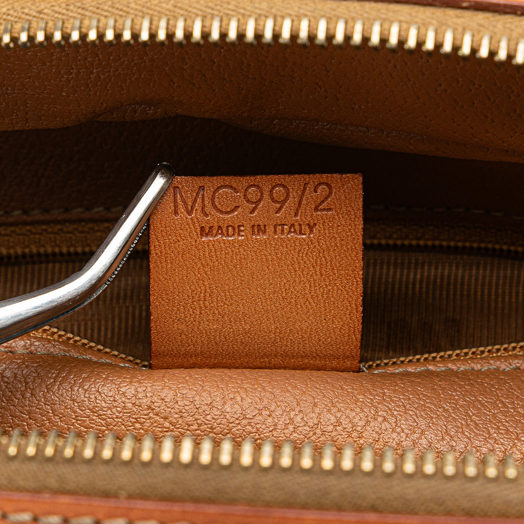 Macadam Coated Canvas Handbag Brown - Gaby Paris
