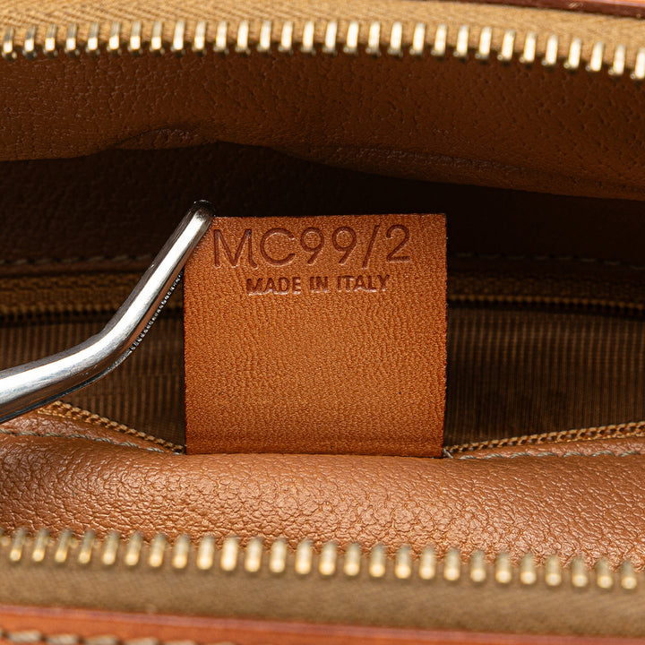 Macadam Coated Canvas Handbag Brown - Gaby Paris