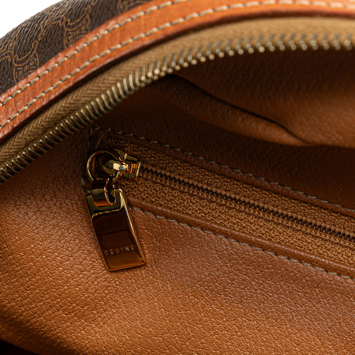 Macadam Coated Canvas Handbag Brown - Gaby Paris