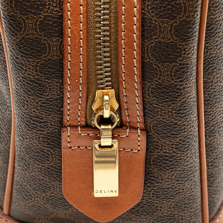 Macadam Coated Canvas Handbag Brown - Gaby Paris