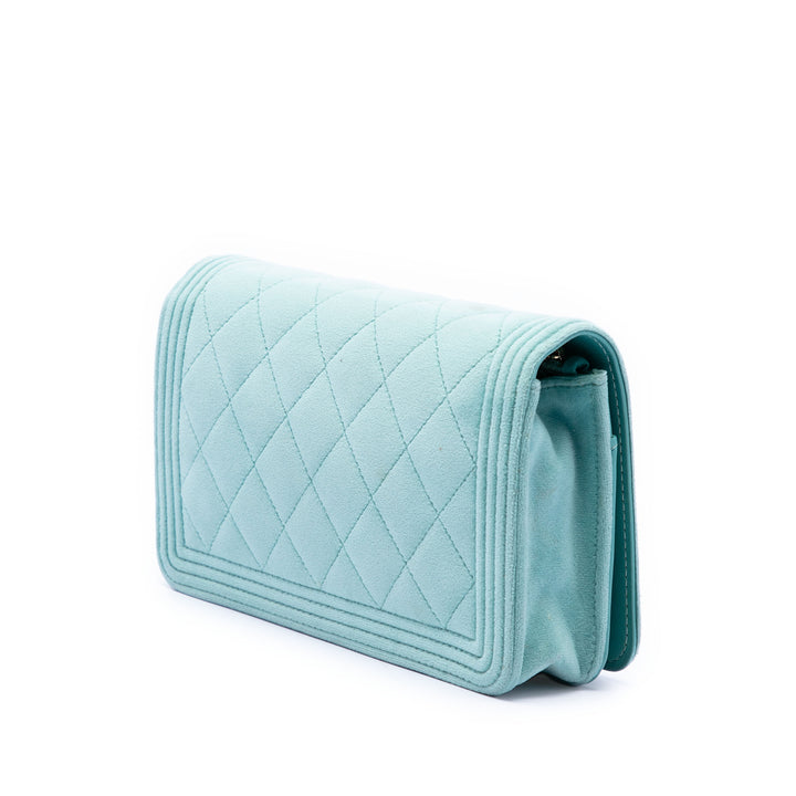 Chanel Matelassé Velours Boy Wallet on Chain
