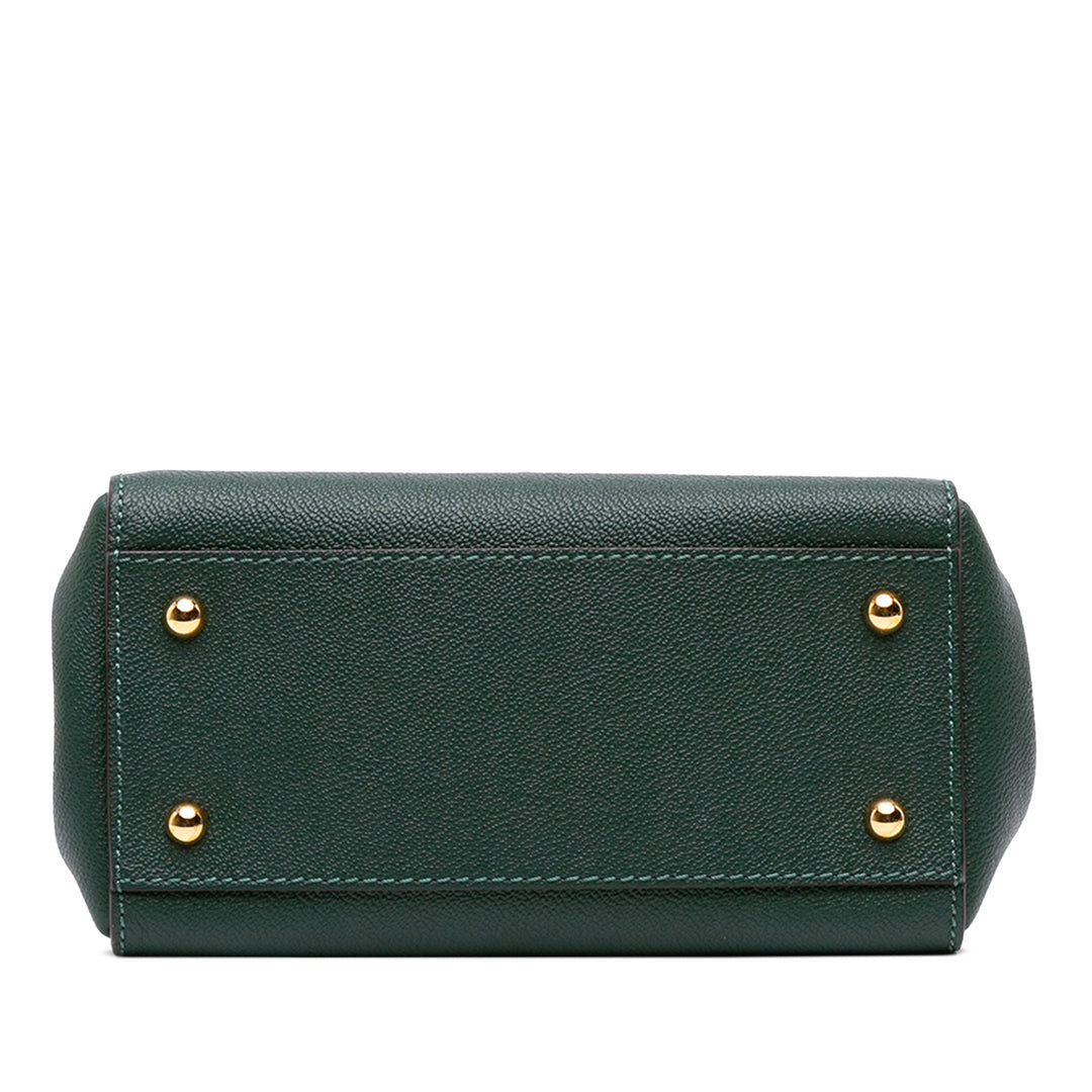 Burberry grainé Buckle Cabas Petit Cuir de veau grainé Vert – vue 3 – GABY PARIS