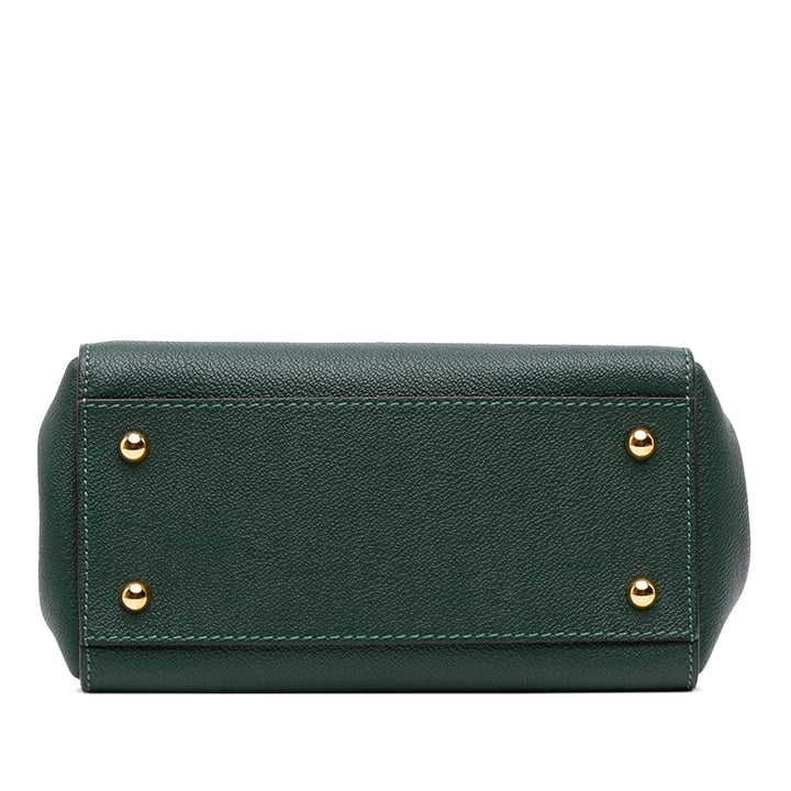 Burberry grainé Buckle Cabas Petit Cuir de veau grainé Vert – vue 3 – GABY PARIS