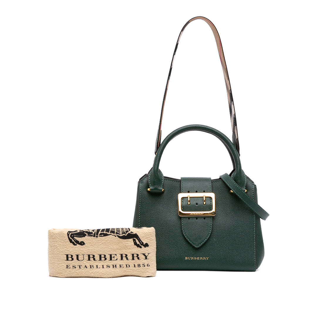 Burberry grainé Buckle Cabas Petit Cuir de veau grainé Vert – vue 7 – GABY PARIS