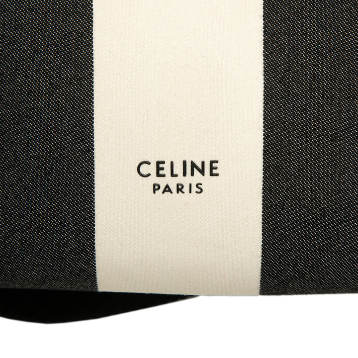 Celine Sac seau Rayé Seau Sangle Petit Noir – vue 5 – GABY PARIS