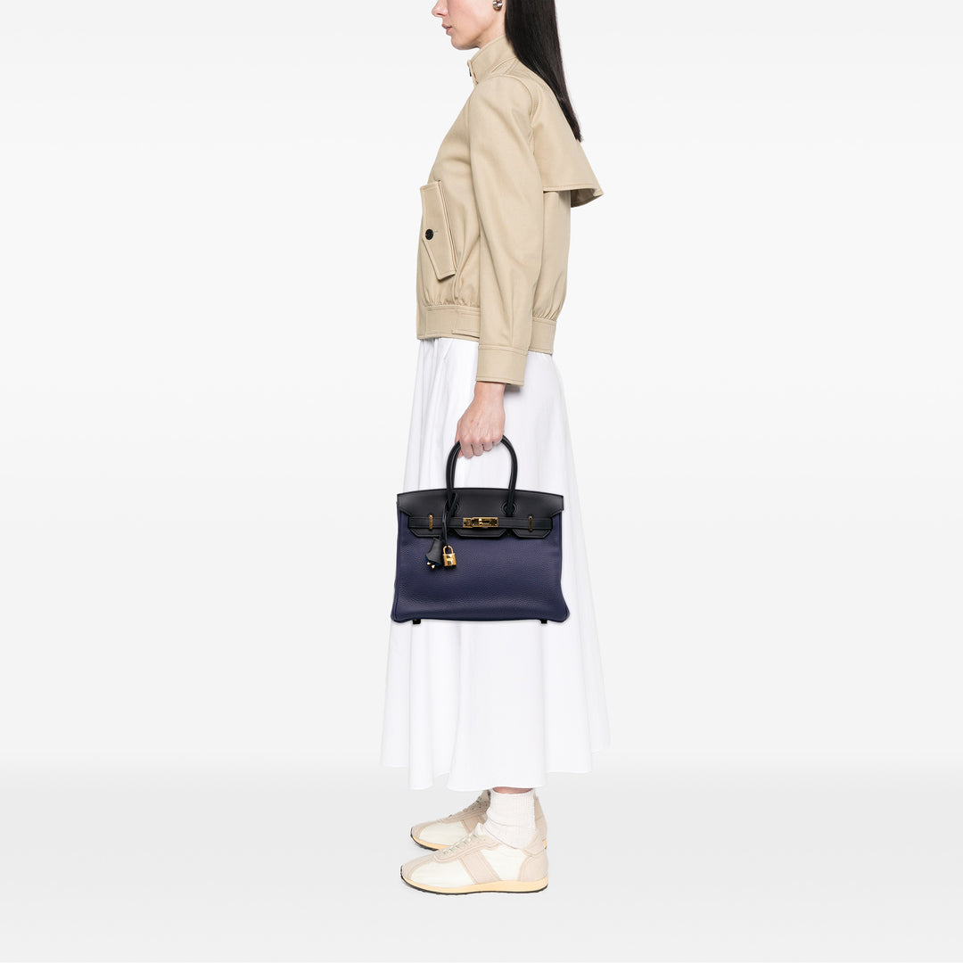 Hermès Clemence and Sombrero Verso Birkin Retourne 30 Bleu
