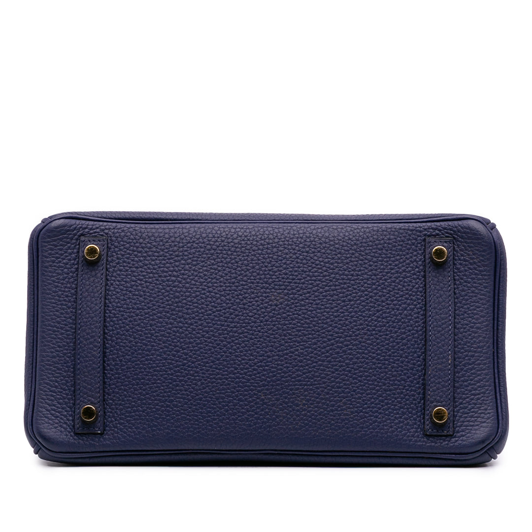 Hermès Clemence and Sombrero Verso Birkin Retourne 30 Bleu