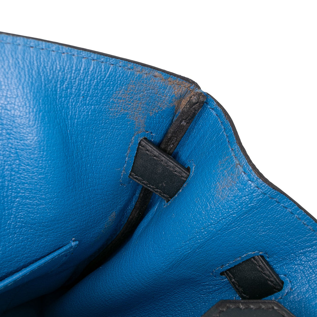 Hermès Clemence and Sombrero Verso Birkin Retourne 30 Bleu